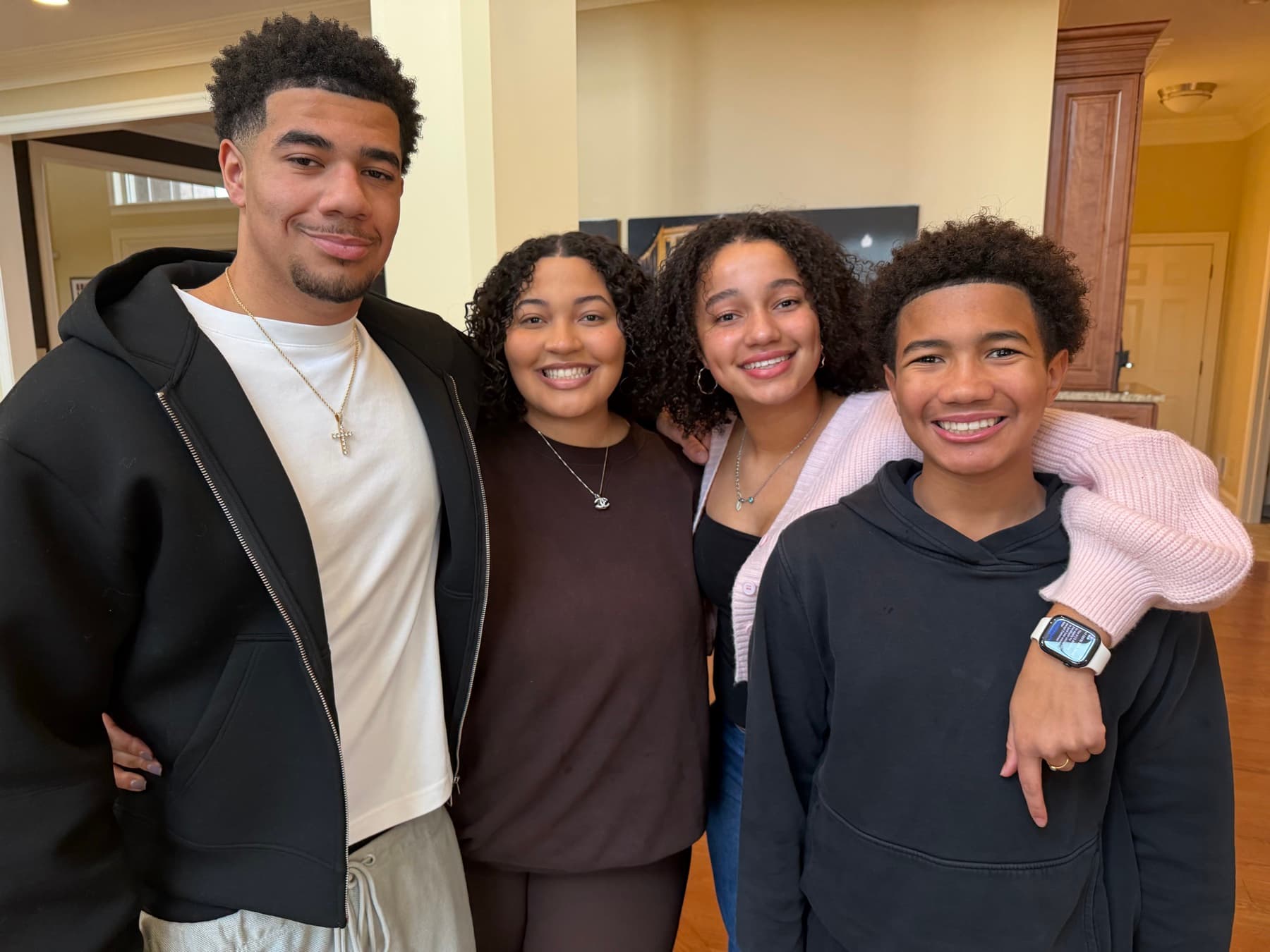 Amy Spears's four children together at home